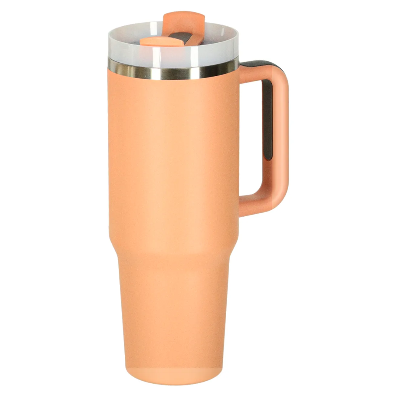 Kubek termiczny ze słomką i uchwytem termos 1200ml róż pudrowy - obrazek 5