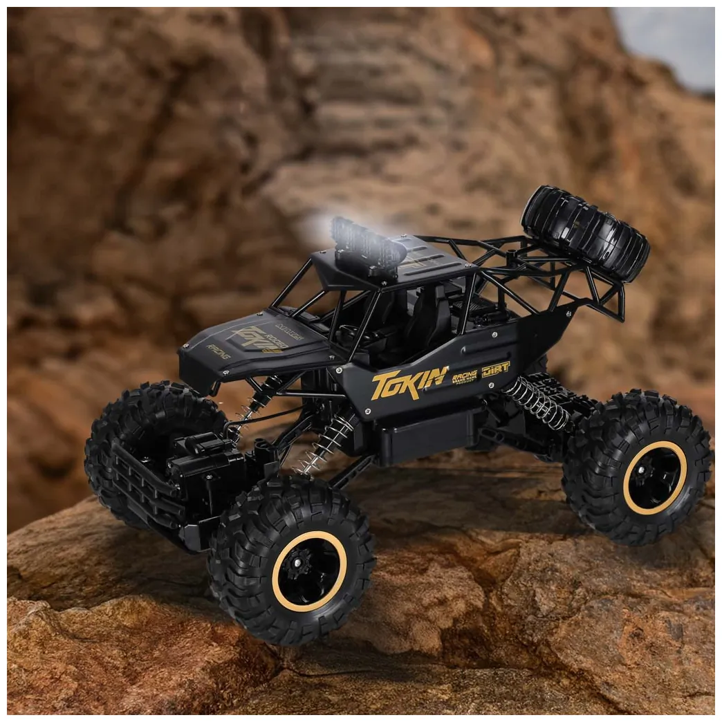 Samochód zdalnie sterowany na pilota RC Rock Crawler 1:12 4WD METAL czarny - obrazek 10