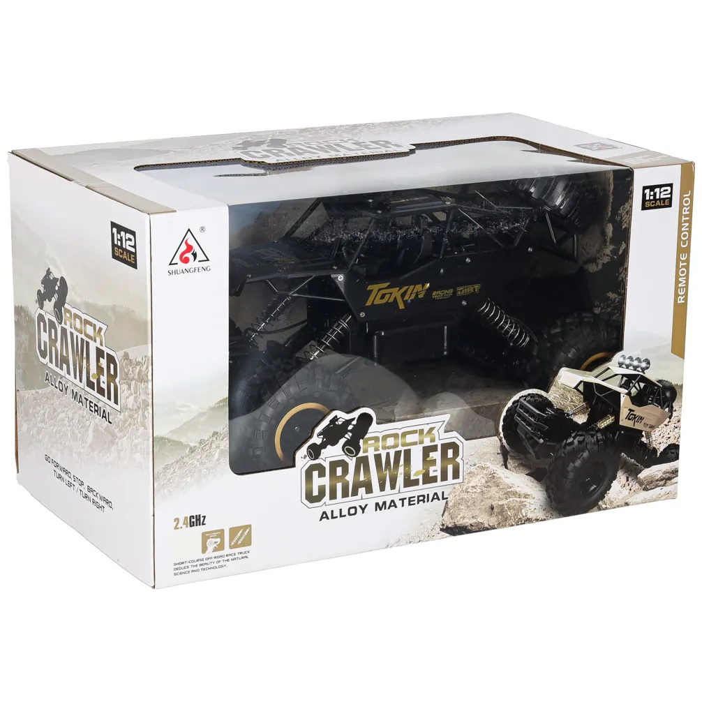 Samochód zdalnie sterowany na pilota RC Rock Crawler 1:12 4WD METAL czarny - obrazek 11