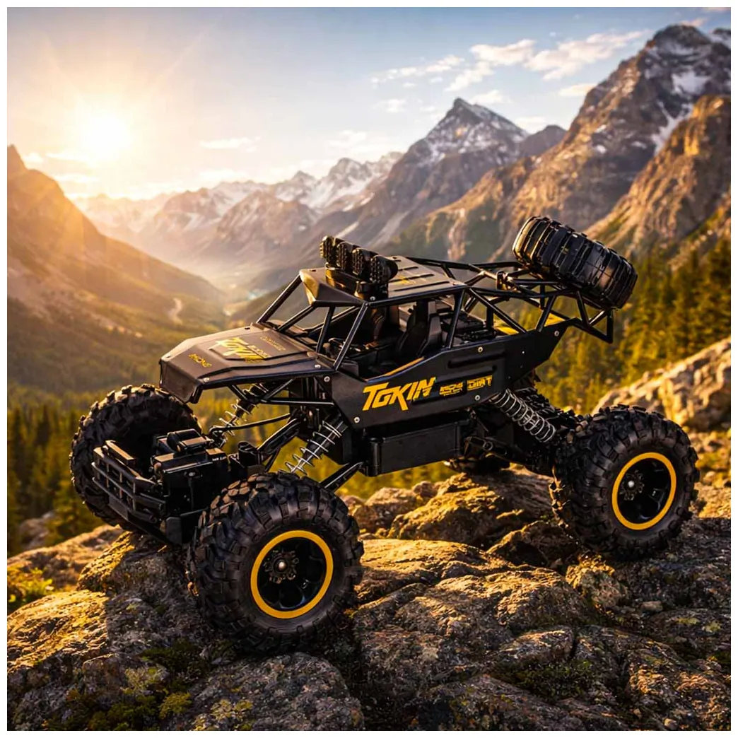 Samochód zdalnie sterowany na pilota RC Rock Crawler 1:12 4WD METAL czarny - obrazek 12