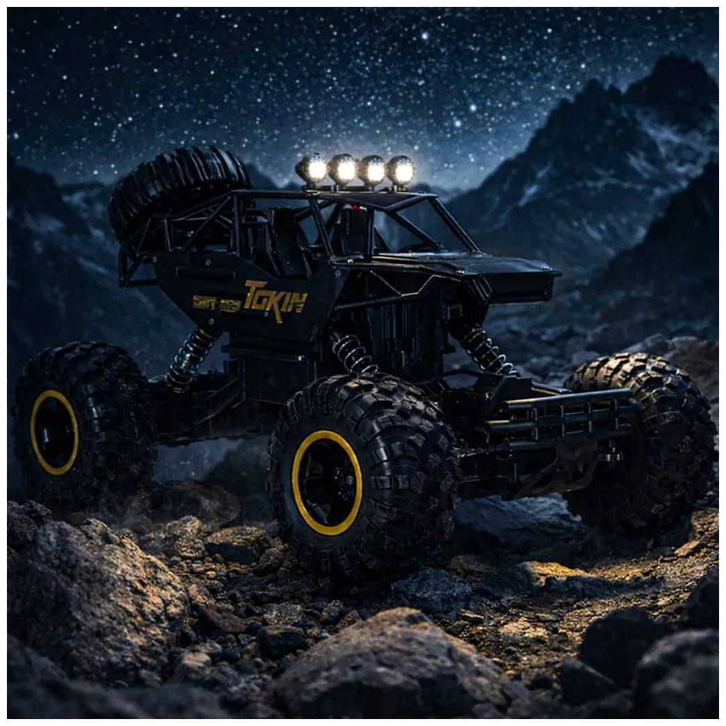 Samochód zdalnie sterowany na pilota RC Rock Crawler 1:12 4WD METAL czarny - obrazek 13