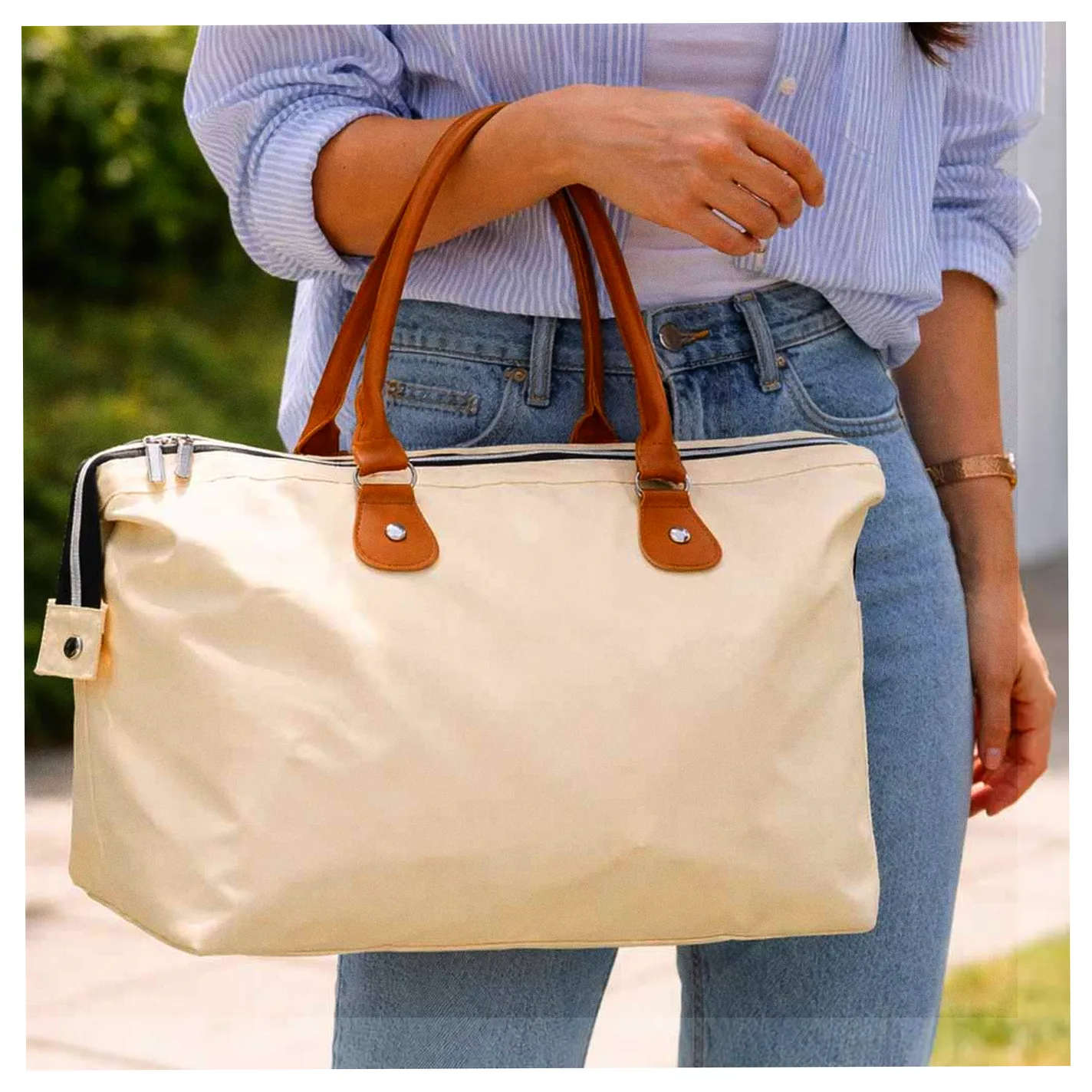 Torba podróżna wielofunkcyjna do wózka dla mamy zestaw beżowa - obrazek 11