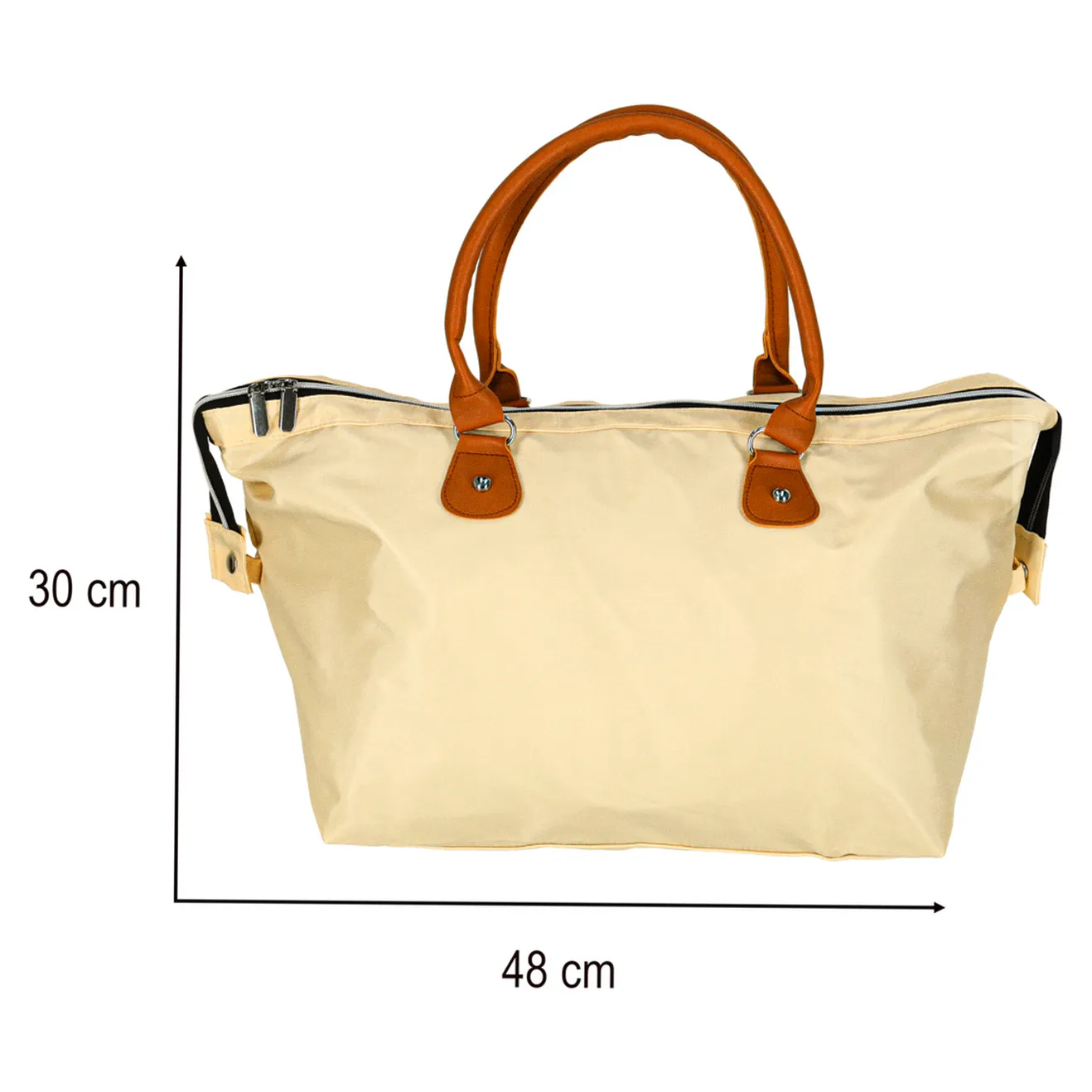 Torba podróżna wielofunkcyjna do wózka dla mamy zestaw beżowa - obrazek 10