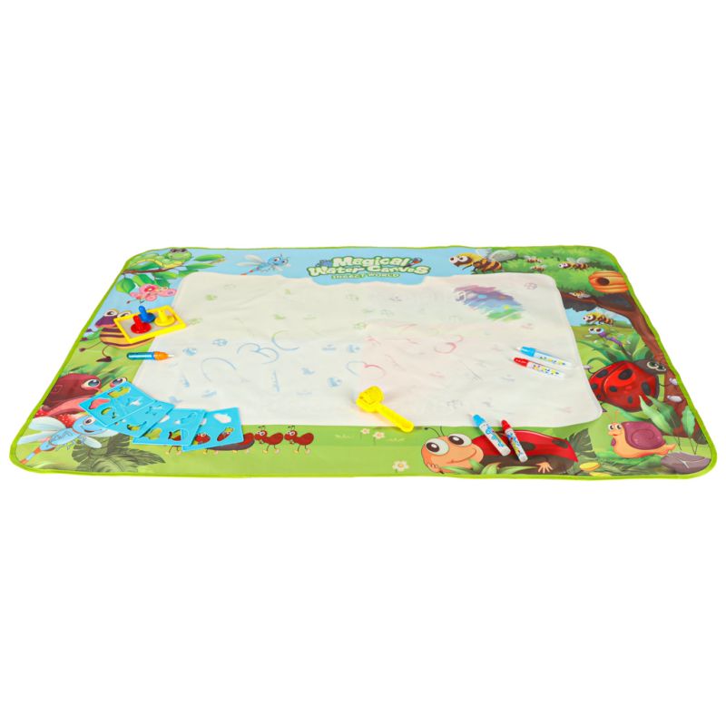 Mata wodna do malowania rysowania wodą mazaki pieczątki szablony wałek 120x90cm łąka - obrazek 4