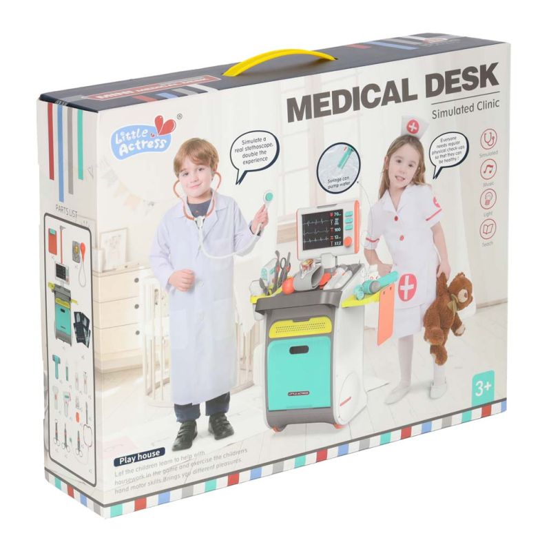 Duży zestaw lekarza stacja medyczna mały doktor ekg rtg światło dźwięk - obrazek 16
