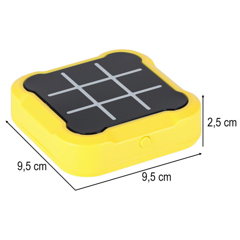 Kółko krzyżyk gra elektroniczna logiczna tic tac toe konsola przenośna żółta - obrazek 9
