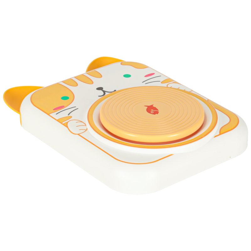 Koło garncarskie zestaw kreatywny glina farby kotek żółty - obrazek 2