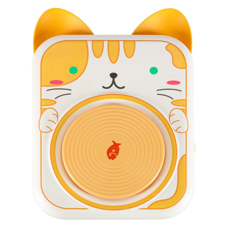 Koło garncarskie zestaw kreatywny glina farby kotek żółty - obrazek 4