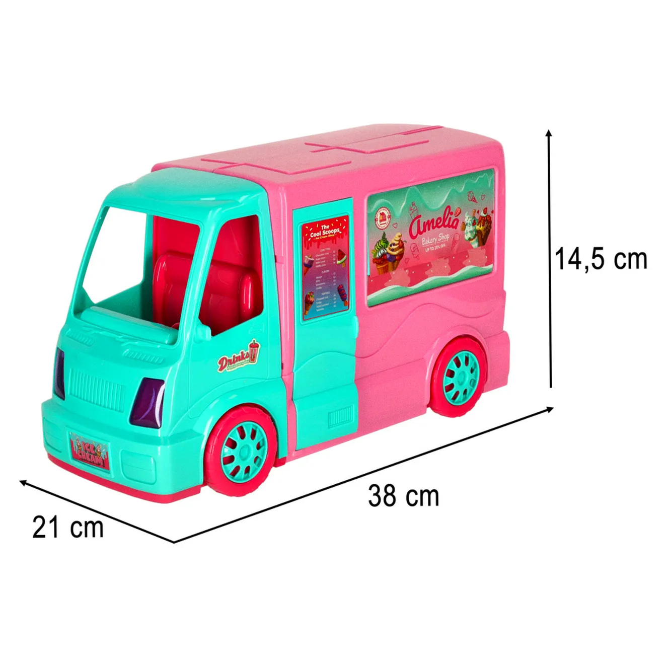 Samochód dla lalek kamper food truck zestaw 21 el. - obrazek 11