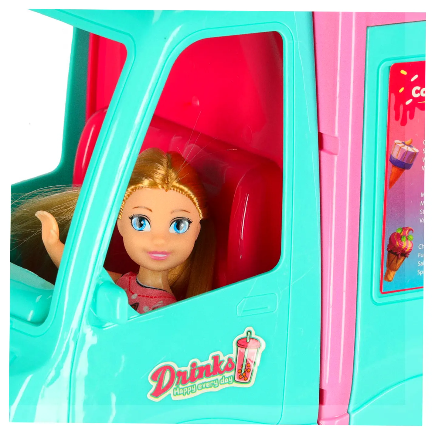 Samochód dla lalek kamper food truck zestaw 21 el. - obrazek 8