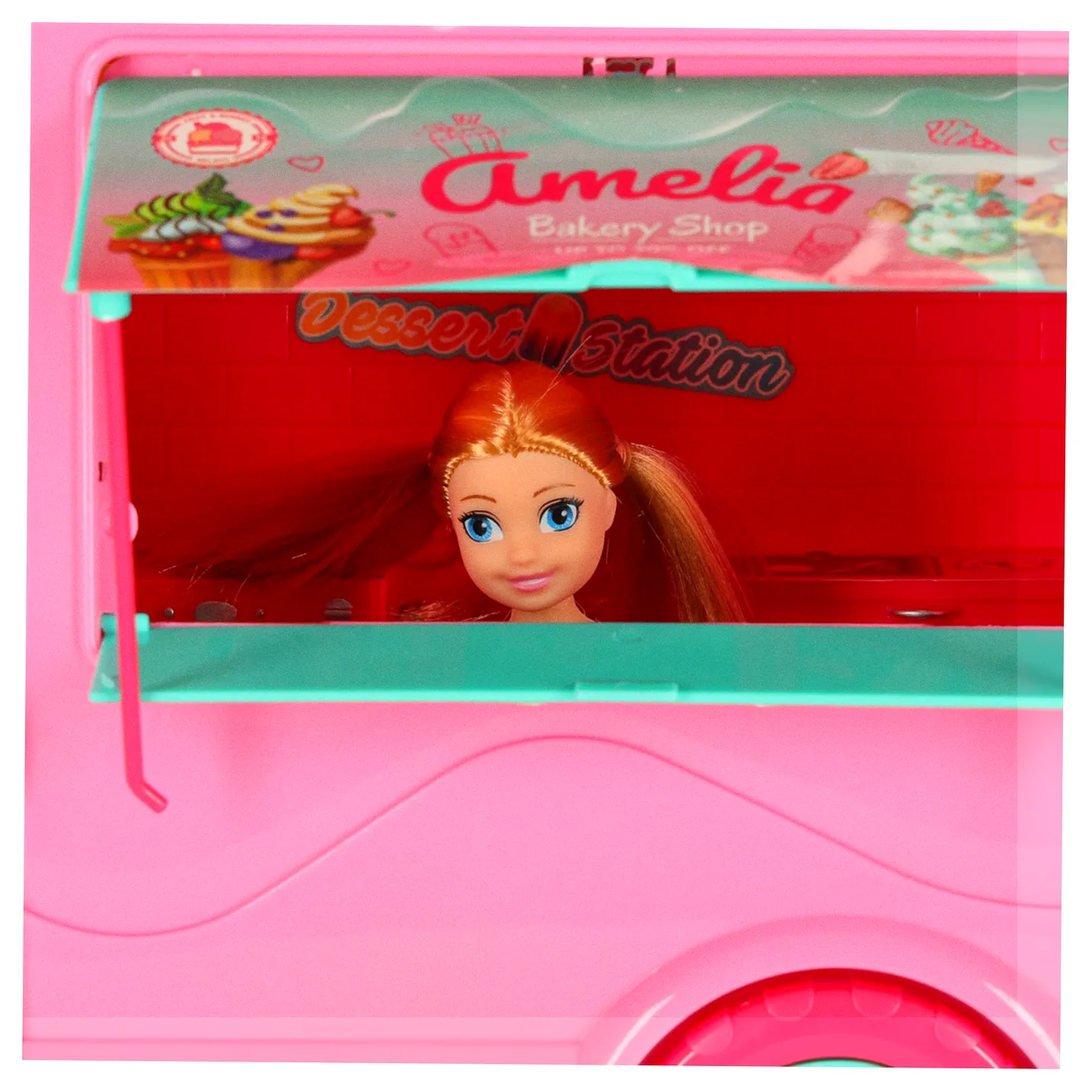 Samochód dla lalek kamper food truck zestaw 21 el. - obrazek 9