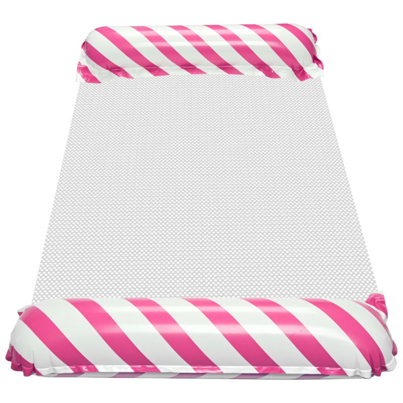 Materac dmuchany plażowy hamak wodny leżak fotel krzesło do pływania basenu różowy - obrazek 5