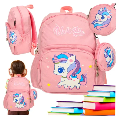 Plecak dla przedszkolaka szkolny dziecięcy jednorożec 30x22x11cm