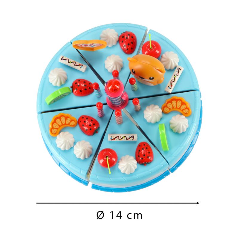 Tort urodzinowy do krojenia na rzepy kuchnia 80 elementów niebieski - obrazek 10