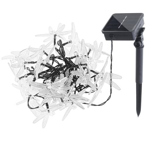 Lampki ogrodowe solarne ważki 6