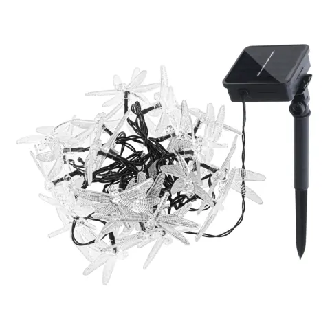 Lampki ogrodowe solarne ważki 6