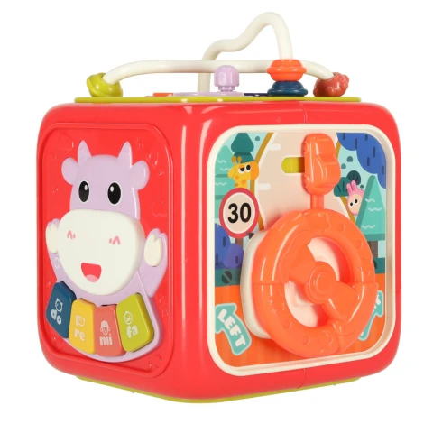 Sorter układanka kostka sensoryczna klocki edukacyjne Montessori 6w1