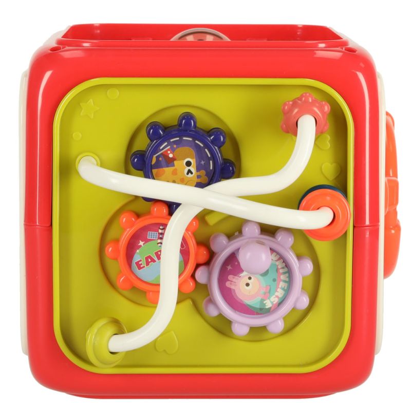 Sorter układanka kostka sensoryczna klocki edukacyjne Montessori 6w1 - obrazek 6