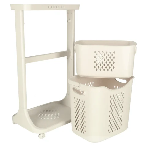 Pojemnik na zabawki kosz na ubrania organizer podwójny jeżdżący