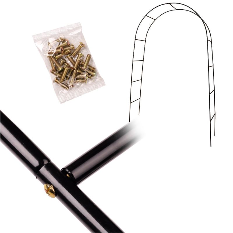 Pergola ogrodowa LUARO łuk uchwyt na róże kwiaty bluszcz pnącza metalowa 240 x 140 cm - obrazek 3