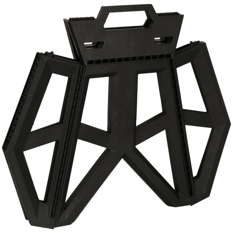 Taboret składany krzesełko turystyczne kempingowe przenośne 40 cm czarny - obrazek 6