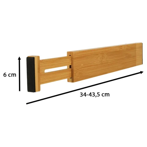 Organizer do szuflady bambusowy separator regulowany na sztućce narzedzia 43cm 1 sztuka