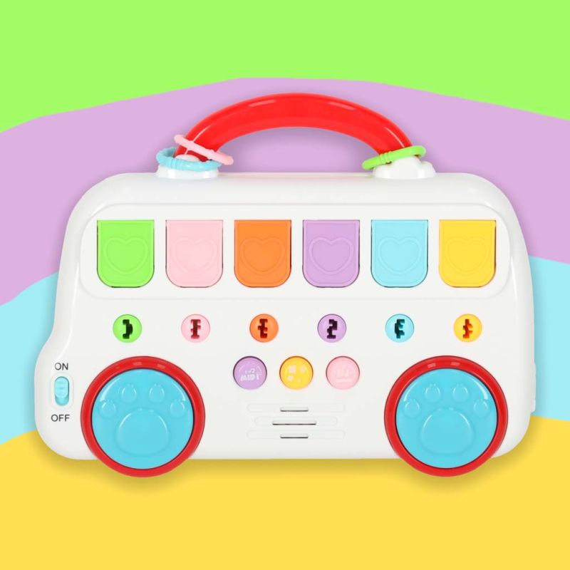 Autobus edukacyjny grający wyskakujące zwierzątka kluczyki - obrazek 10