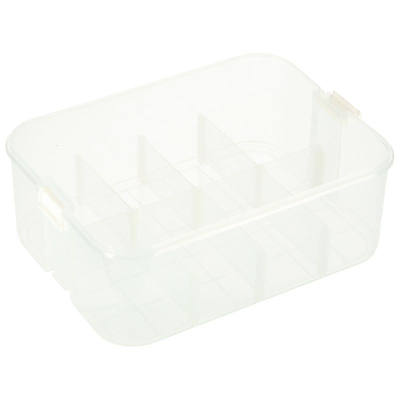 Organizer pudełko pojemnik na klocki zabawki drobiazgi z pokrywą przegródkami - obrazek 6