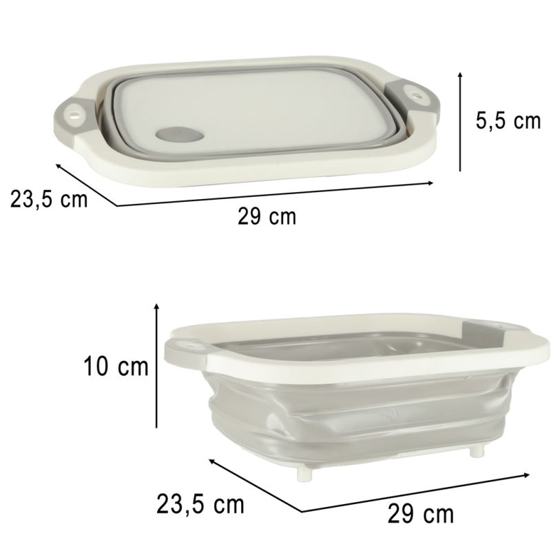 Miska składana silikonowa deska do krojenia ociekacz zlew turystyczna - obrazek 9