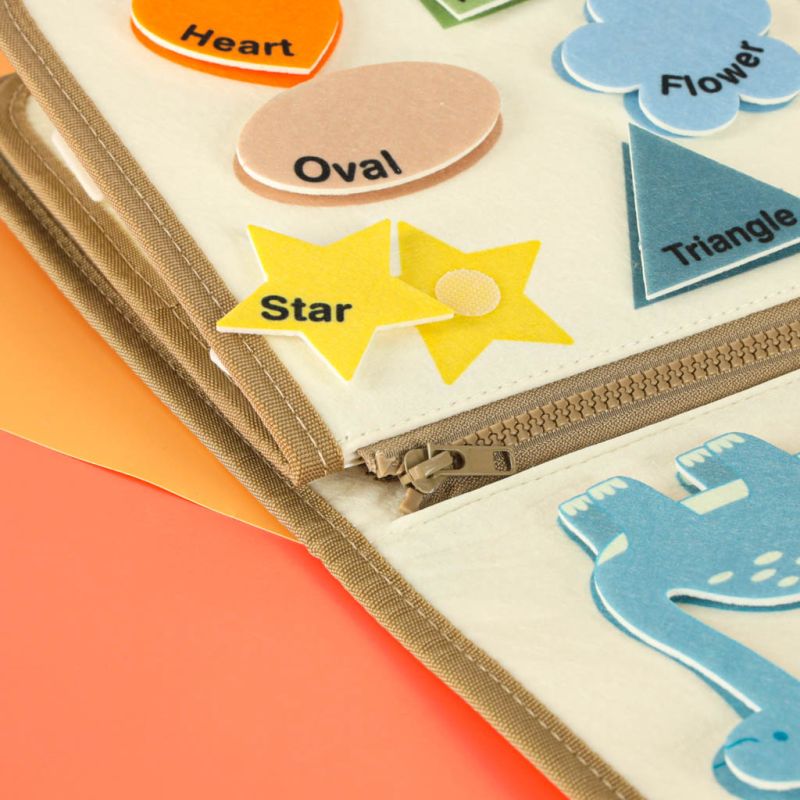 Tablica manipulacyjna sensoryczna montessori walizka dinozaury - obrazek 16