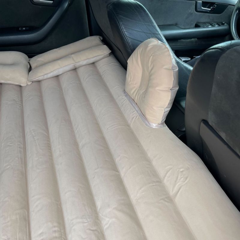 Materac łóżko do samochodu auta dmuchany + pompka beżowy - obrazek 5