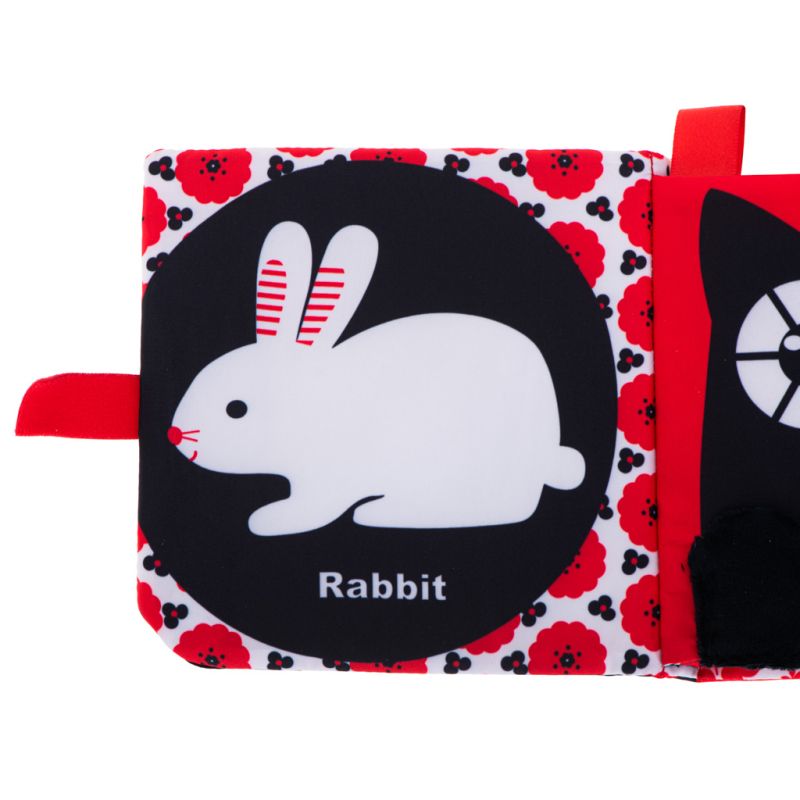 Książeczka sensoryczna gryzak metki kontrastowa las - obrazek 3