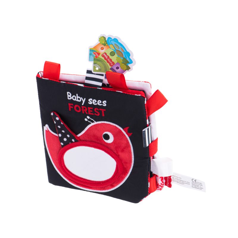 Książeczka sensoryczna gryzak metki kontrastowa las - obrazek 4