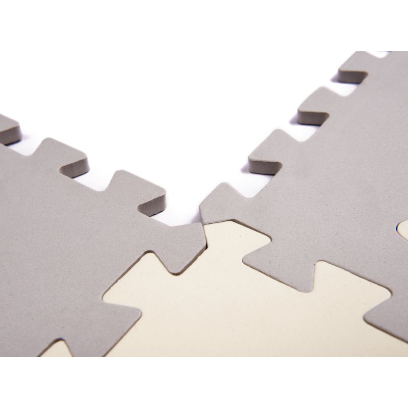 Mata edukacyjna piankowa puzzle szara ecru 36 elementów 150x150cm - obrazek 6