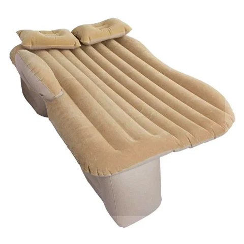 Materac łóżko do samochodu auta dmuchany pompka 130cm x 80cm beżowy