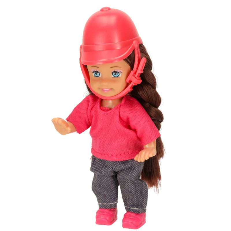 Lalka z konikiem kucykiem dziewczynka zestaw 5 elementów - obrazek 4