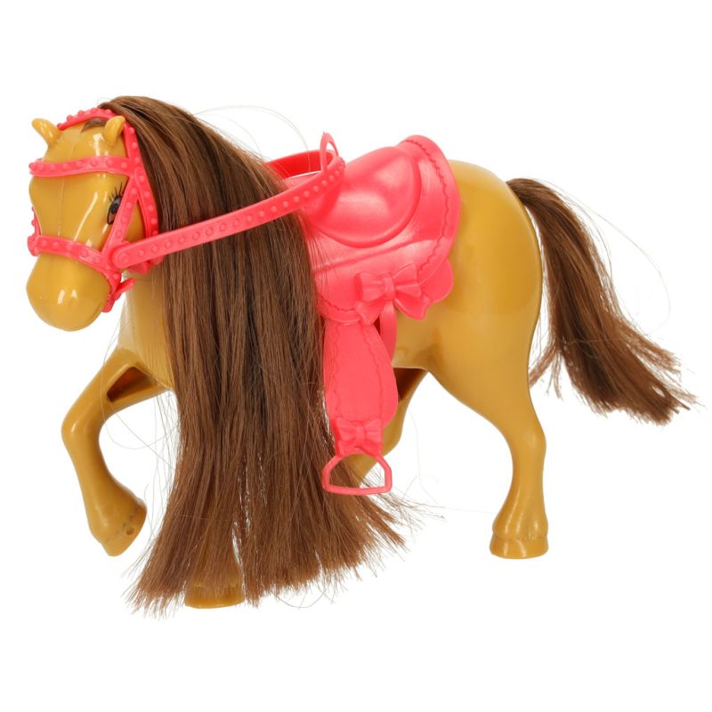 Lalka z konikiem kucykiem dziewczynka zestaw 5 elementów - obrazek 5