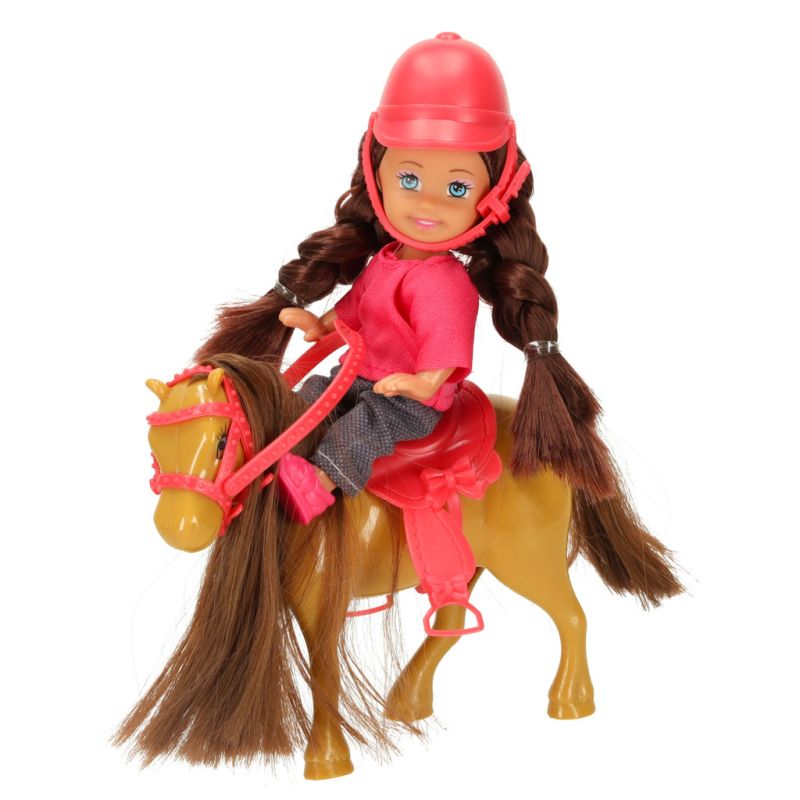 Lalka z konikiem kucykiem dziewczynka zestaw 5 elementów - obrazek 8