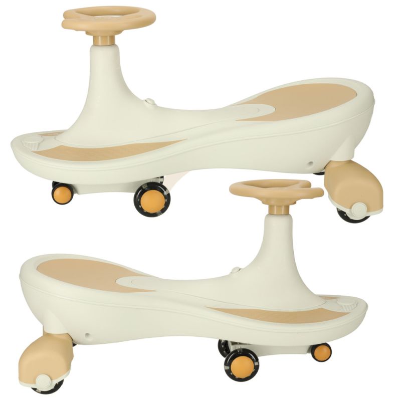 Jeździk grawitacyjny LED Swing Fix S4 świecące koła z muzyką grający 76cm złoto-biały max 100kg - obrazek 2