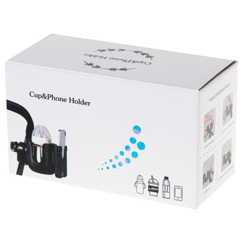 Uchwyt na butelkę kubek telefon do wózka na rower 2w1 - obrazek 7