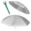 Parasol ogrodowy plażowy regulowany łamany składany UV 150cm szary