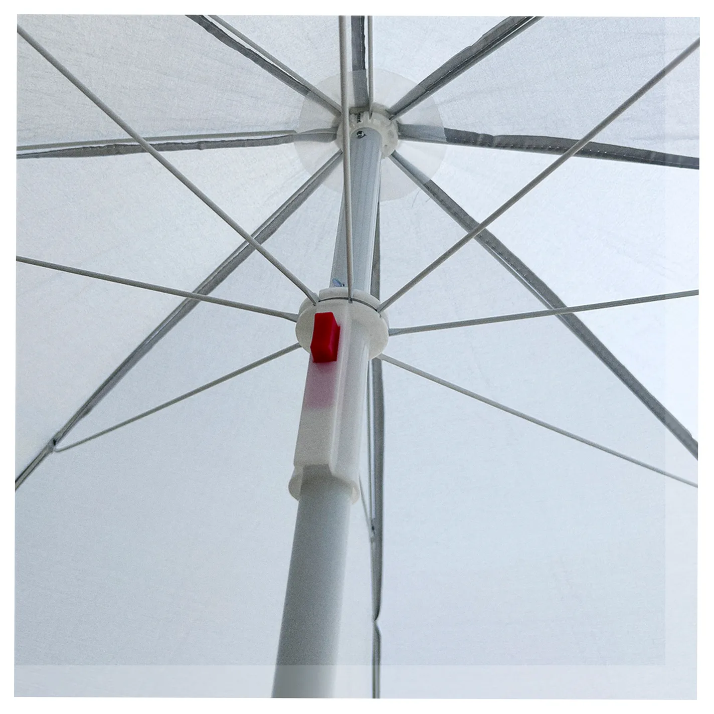 Parasol ogrodowy plażowy regulowany łamany składany UV 150cm szary - obrazek 9