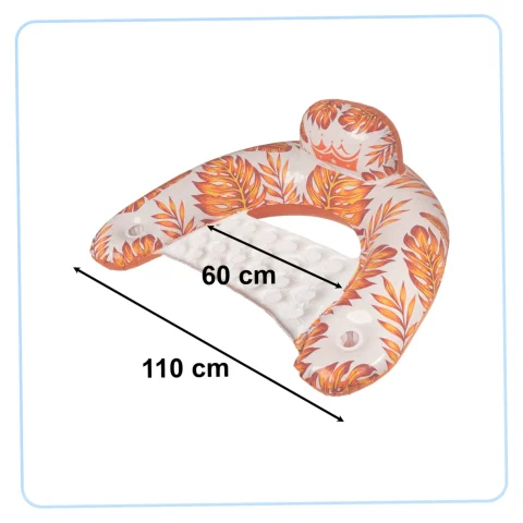 Krzesło do pływania fotel leżak hamak wodny pomarańczowy