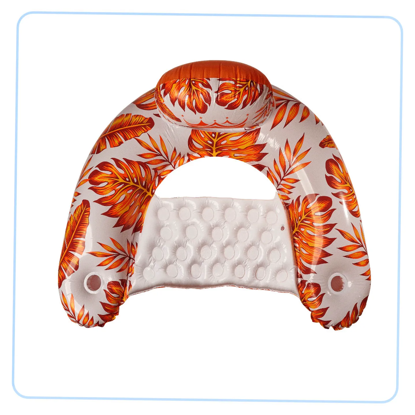 Krzesło do pływania fotel leżak hamak wodny pomarańczowy - obrazek 5