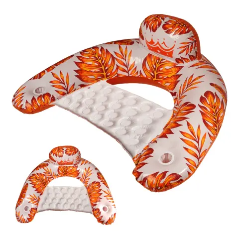 Krzesło do pływania fotel leżak hamak wodny pomarańczowy