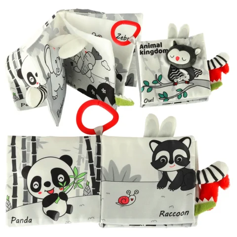 Książeczka sensoryczna miękka ogony zwierząt sowa