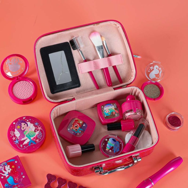 Kuferek zestaw kosmetyków do makijażu i paznokci makeup dla dzieci 22 elementy - obrazek 12