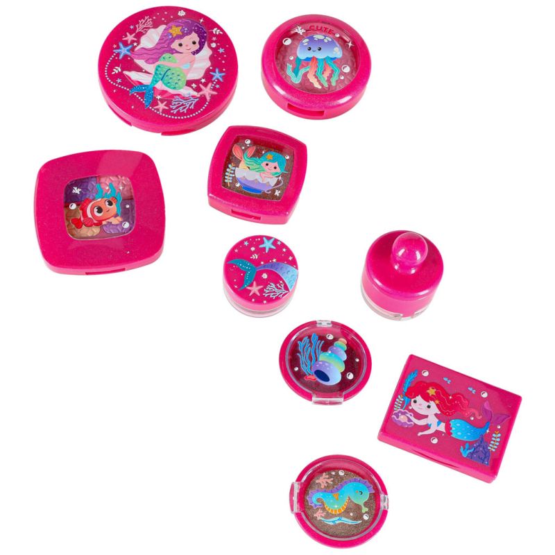 Kuferek zestaw kosmetyków do makijażu i paznokci makeup dla dzieci 22 elementy - obrazek 9