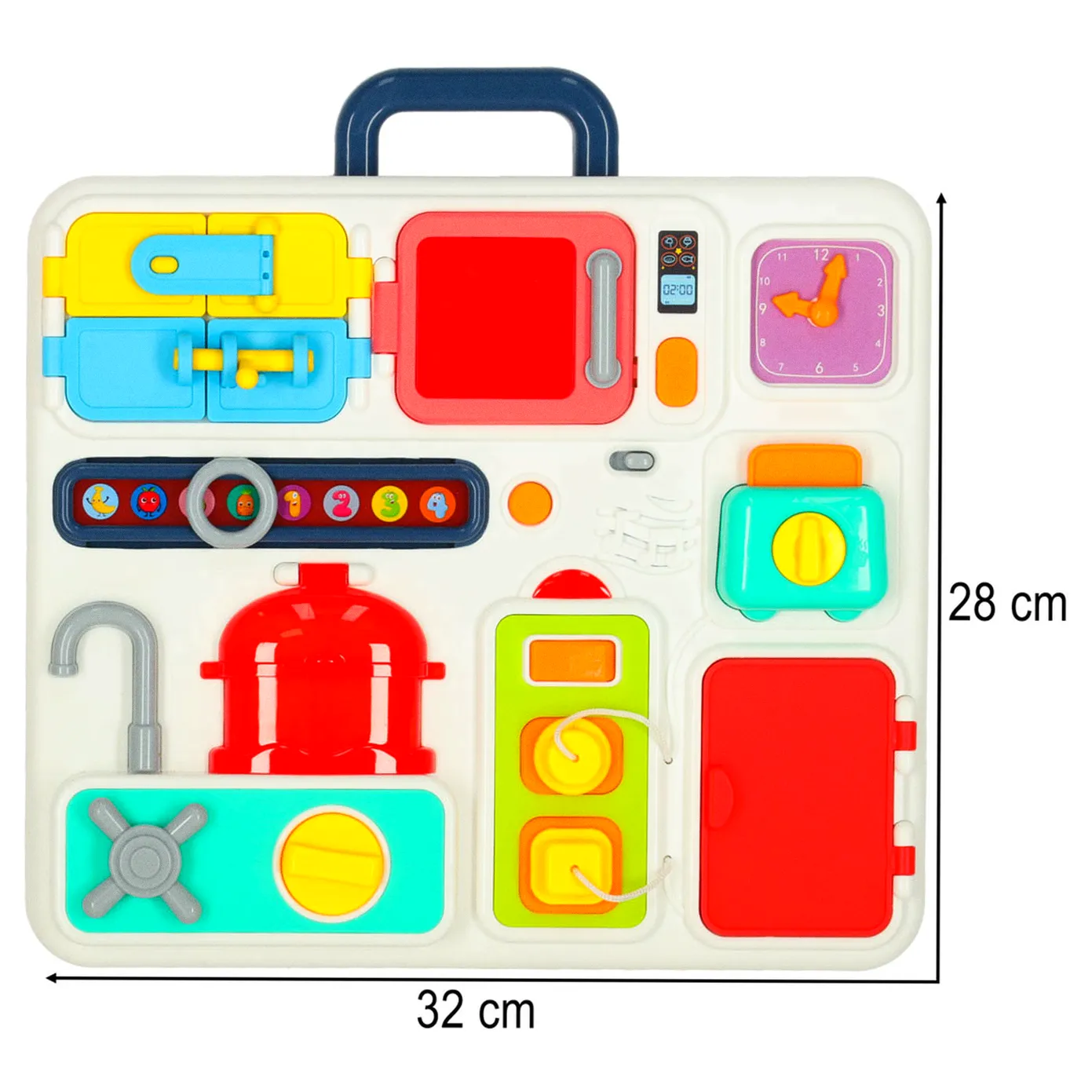 Tablica manipulacyjna sensoryczna montessori kuchnia zegar światło dźwięk - obrazek 16