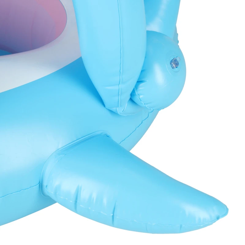 Kółko do pływania koło dmuchane dla niemowląt pontonik dla dzieci z siedziskiem z daszkiem rekin 23kg - obrazek 6